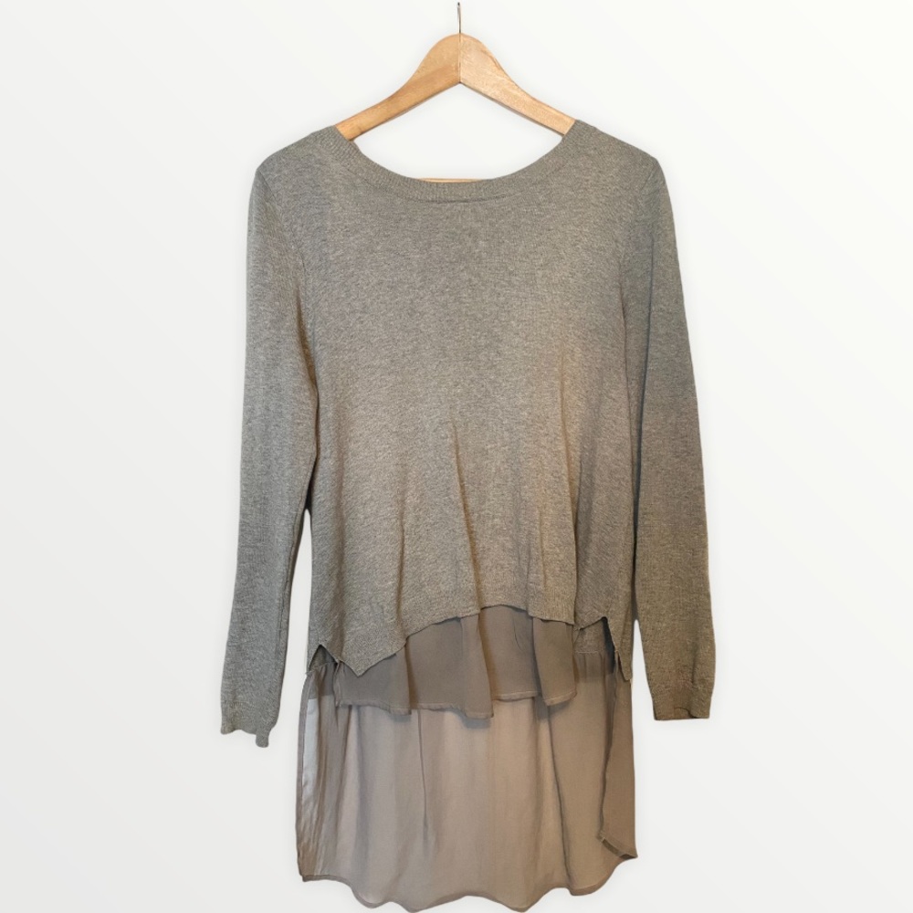 Grey sweater cardigan
